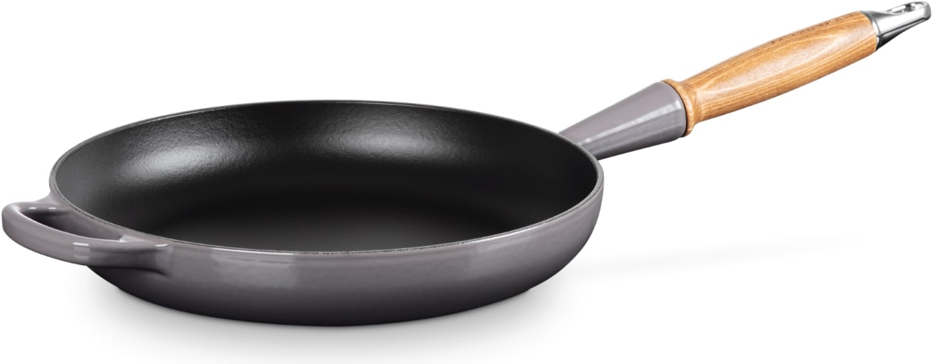 Le Creuset Signature Koekenpan met Houten Steel, 26cm flint